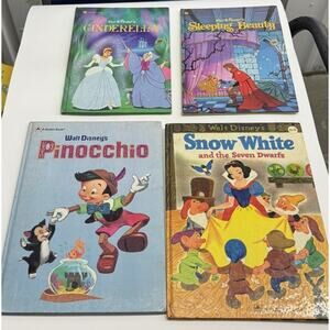 VTG Walt Disney’s Litlle Golden Books Cinderella, Sleeping Beauty, Pinocchio ￼